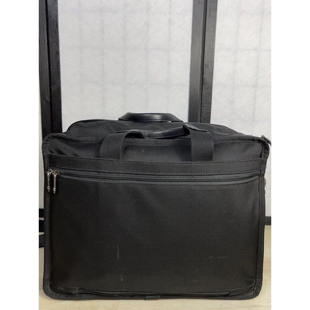 TUMI Black Ballistic Nylon Expandable Laptop Bag